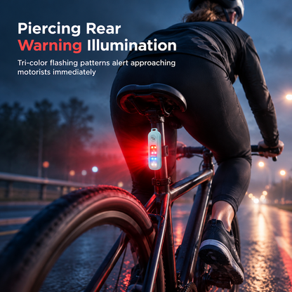 🚨 LED Safety Warning Light with SOS Alarm – Clip-On Running & Cycling Light