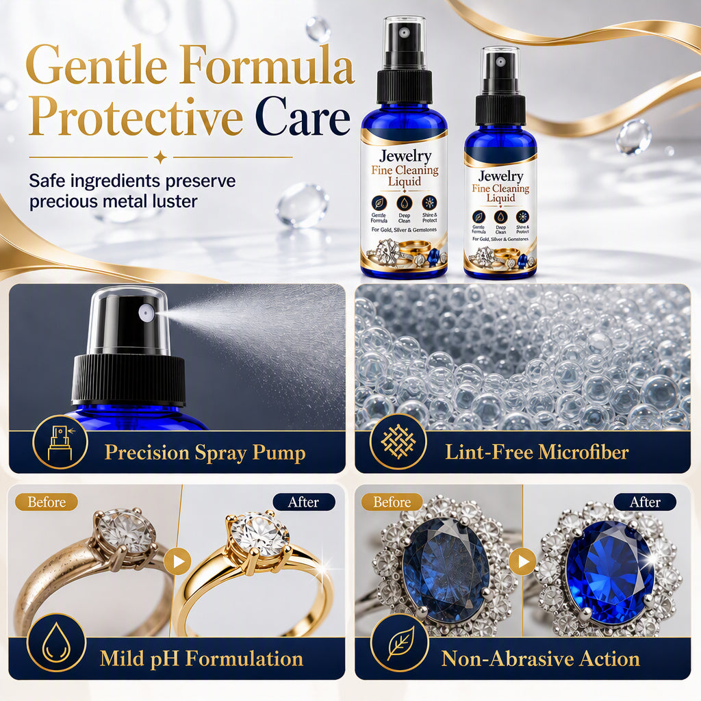 Jewelry Cleaner Spray with Towel