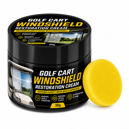 🥳2026 HOT SALE🥳💞50K+ SOLD! 🏌️✨ 50% OFF! Golf Cart Windshield Scratch Repair Paste – buffs away haze & yellowing, restores crystal-clear vision. Includes sponge, easy 3-step hand buffing! 🛡️✅