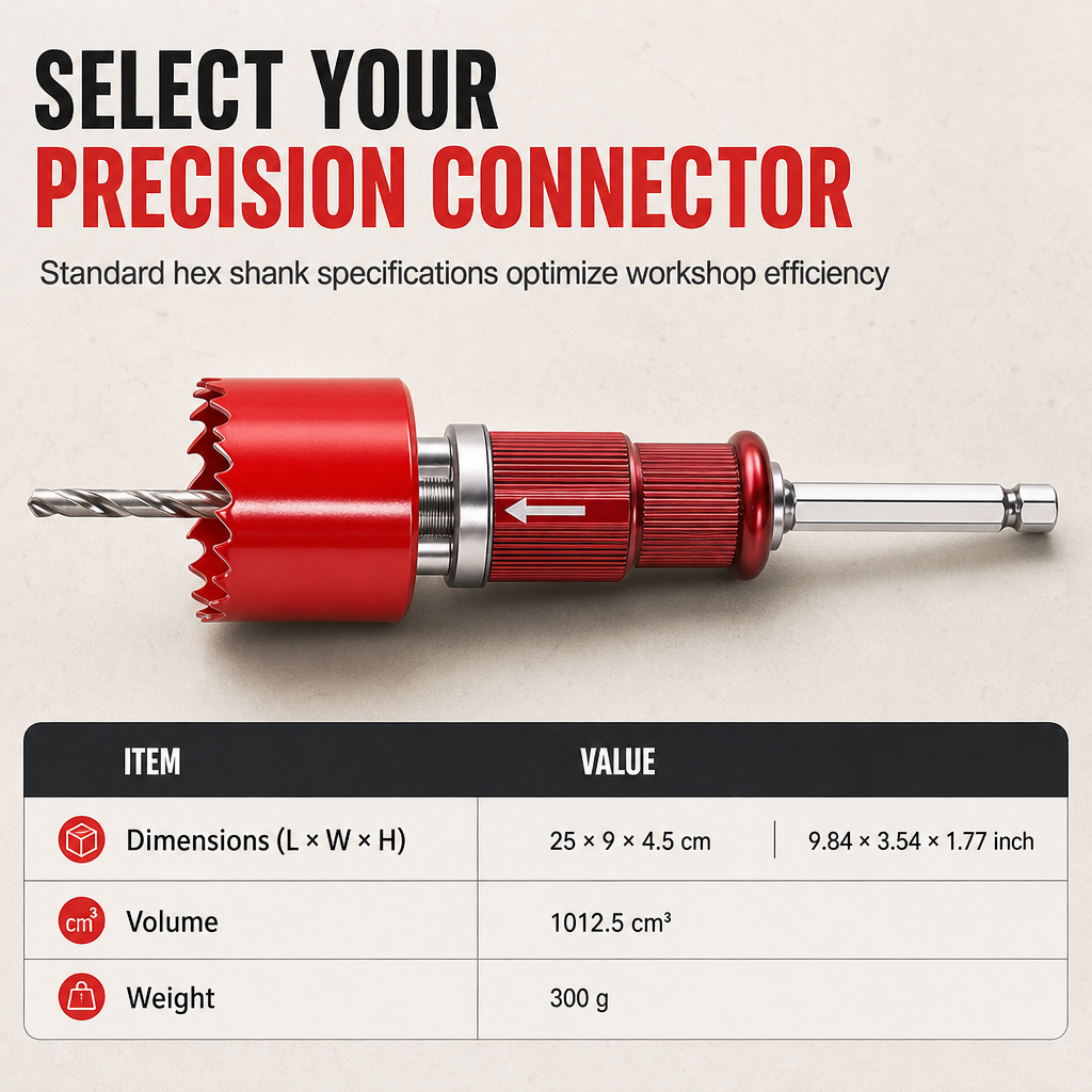 ⚙️ Quick-Release Hole Saw Arbor – Core Ejection Mandrel for Faster, Tidier Hole Saw Changes 🔧