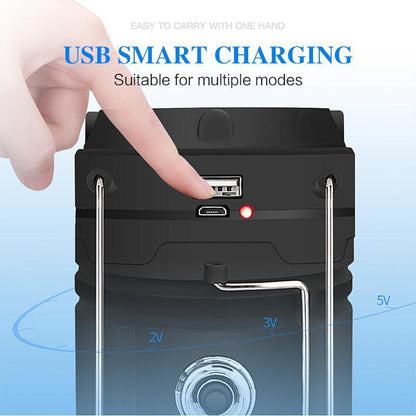 ⏰50% OFF NOW🏕️🔥3-in-1 Retractable Camping Lantern✨White Light & Flicker Flame & Flashlight, Solar & USB Charging for Outdoor, Emergency，Hiking, Fishing & Tent Use