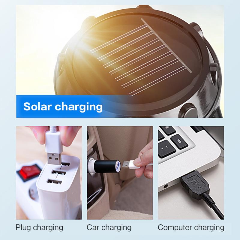 ⏰50% OFF NOW🏕️🔥3-in-1 Retractable Camping Lantern✨White Light & Flicker Flame & Flashlight, Solar & USB Charging for Outdoor, Emergency，Hiking, Fishing & Tent Use