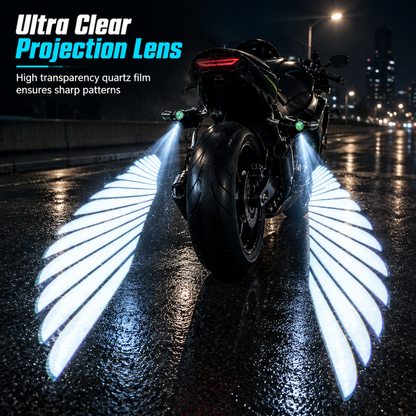 🏍️Motorcycle LED Angel Wings Ground Projection Lights