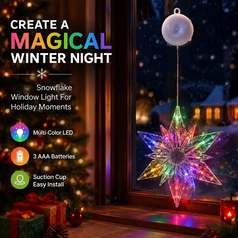 🥳2026 HOT SALE🥳💞50K+ SOLD! 🎄✨ 50% OFF! DIY Christmas Suction Window Lights – no drill, no residue, battery powered & reusable. Multiple festive shapes, warm or colourful glow! 🪟💚