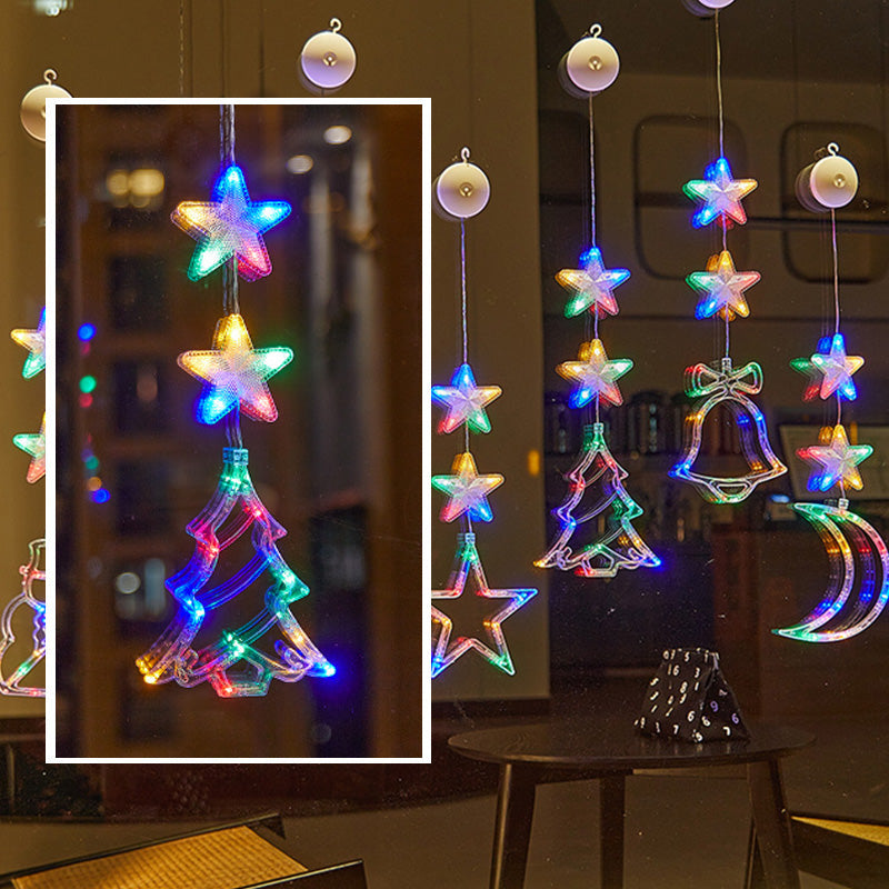🥳2026 HOT SALE🥳💞50K+ SOLD! 🎄✨ 50% OFF! DIY Christmas Suction Window Lights – no drill, no residue, battery powered & reusable. Multiple festive shapes, warm or colourful glow! 🪟💚