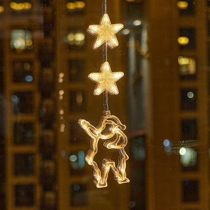 🥳2026 HOT SALE🥳💞50K+ SOLD! 🎄✨ 50% OFF! DIY Christmas Suction Window Lights – no drill, no residue, battery powered & reusable. Multiple festive shapes, warm or colourful glow! 🪟💚