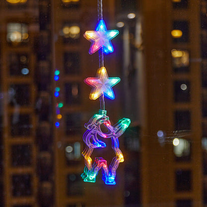 🥳2026 HOT SALE🥳💞50K+ SOLD! 🎄✨ 50% OFF! DIY Christmas Suction Window Lights – no drill, no residue, battery powered & reusable. Multiple festive shapes, warm or colourful glow! 🪟💚