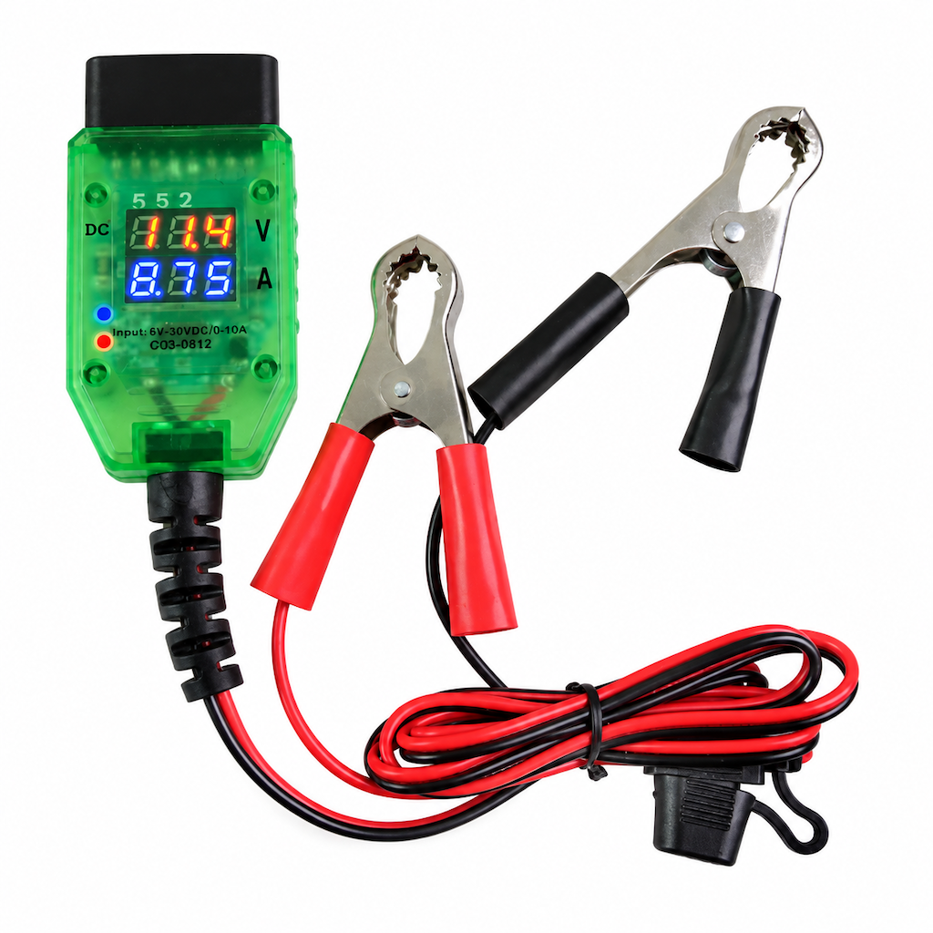 ⏳ ⏰Car OBD Battery Replacement Tool and Computer Memory Saver with Digital Display Leakage Detector