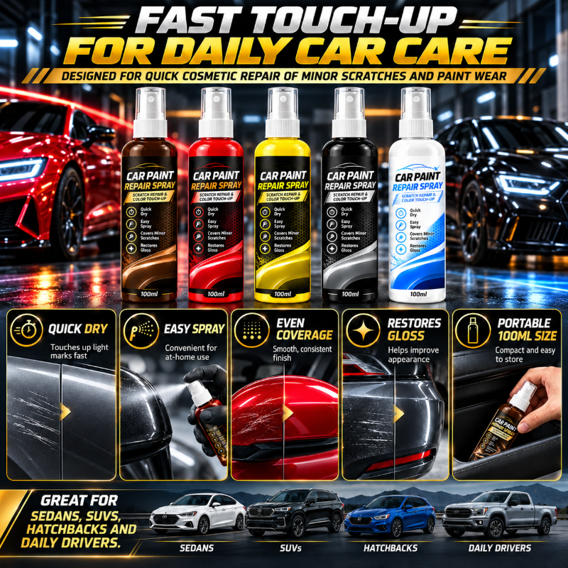 🎁🔥Available in multiple colors——Car Scratch Repair Spray for Minor Scratches and Quick Touch Up.🥰