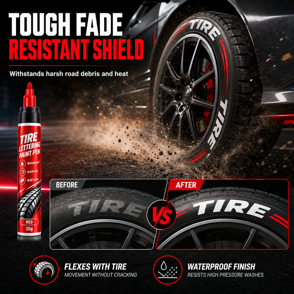 🥳Last Day🎉Tire Letter Paint Pen – Permanent-Style DIY Tire Lettering Marker, Waterproof, UV-Resistant & Heat-Resistant for Cars & Motorcycles🔥