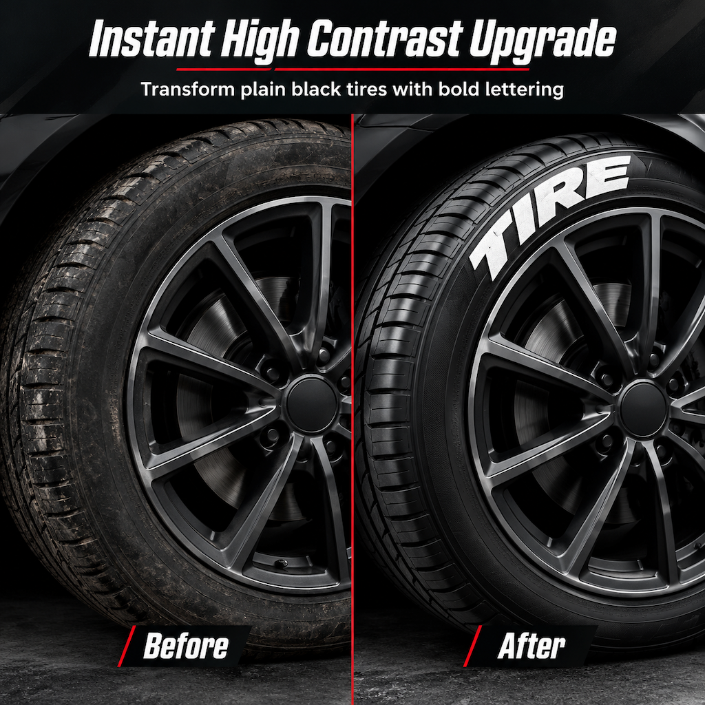 🥳Last Day🎉Tire Letter Paint Pen – Permanent-Style DIY Tire Lettering Marker, Waterproof, UV-Resistant & Heat-Resistant for Cars & Motorcycles🔥