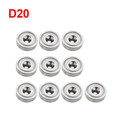 Heavy-Duty Neodymium Pot Magnets with Countersunk Hole