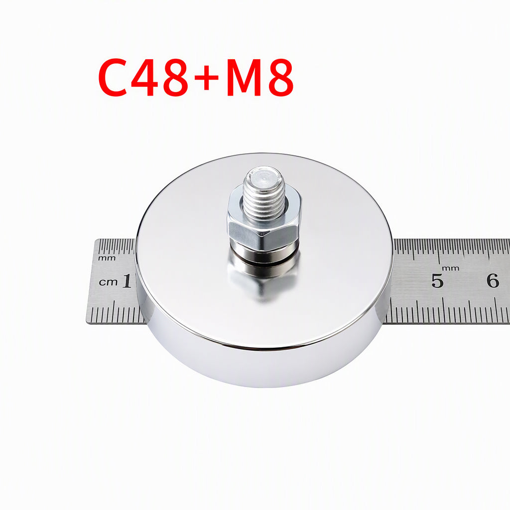 Heavy-Duty Neodymium Pot Magnets with Countersunk Hole