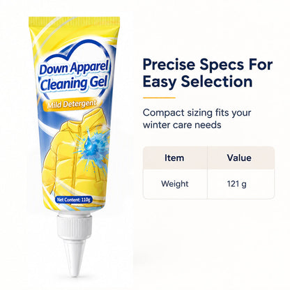 No-Rinse Down Jacket Cleaning Gel for Stain and Oil Removal