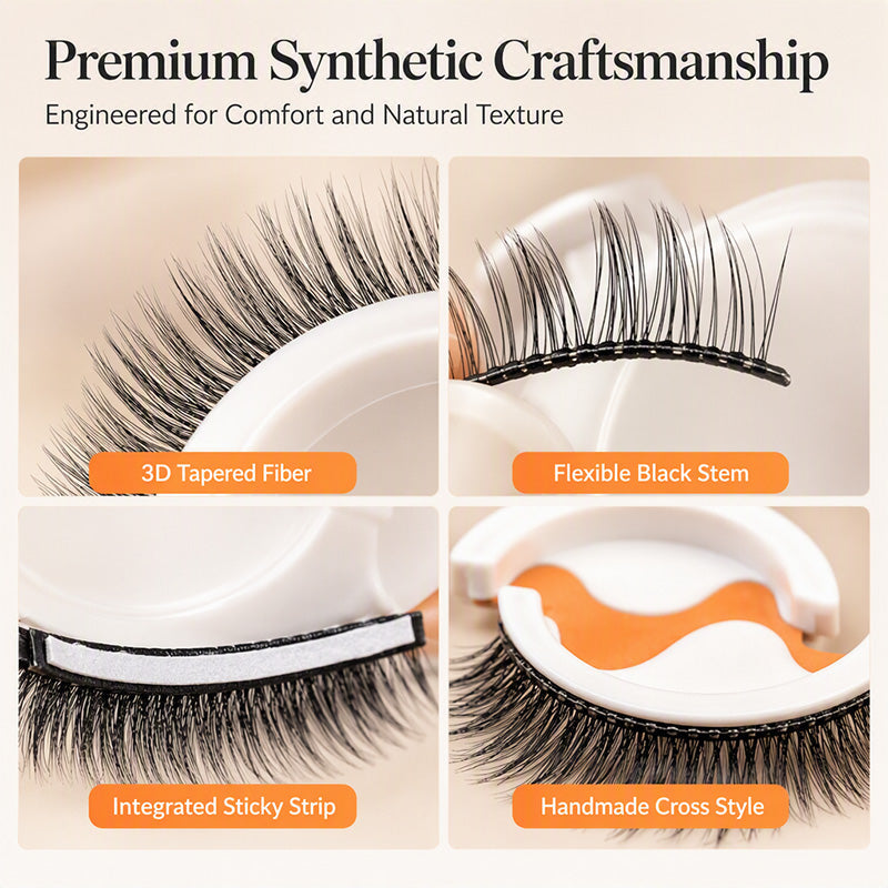 Self-Adhesive Natural Look False Eyelashes