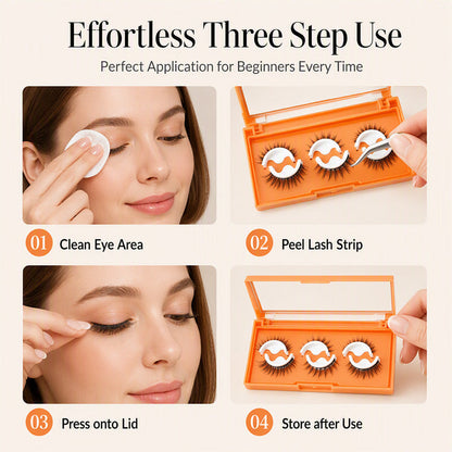 Self-Adhesive Natural Look False Eyelashes
