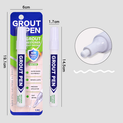 🥳2026 HOT SALE🥳💞50K+ SOLD! 🧱🖊️ 50% OFF! Grout Restorer Pen – instantly covers dirty, black grout lines. Fast-drying, waterproof & precision nib for a clean fresh look! ✨✅