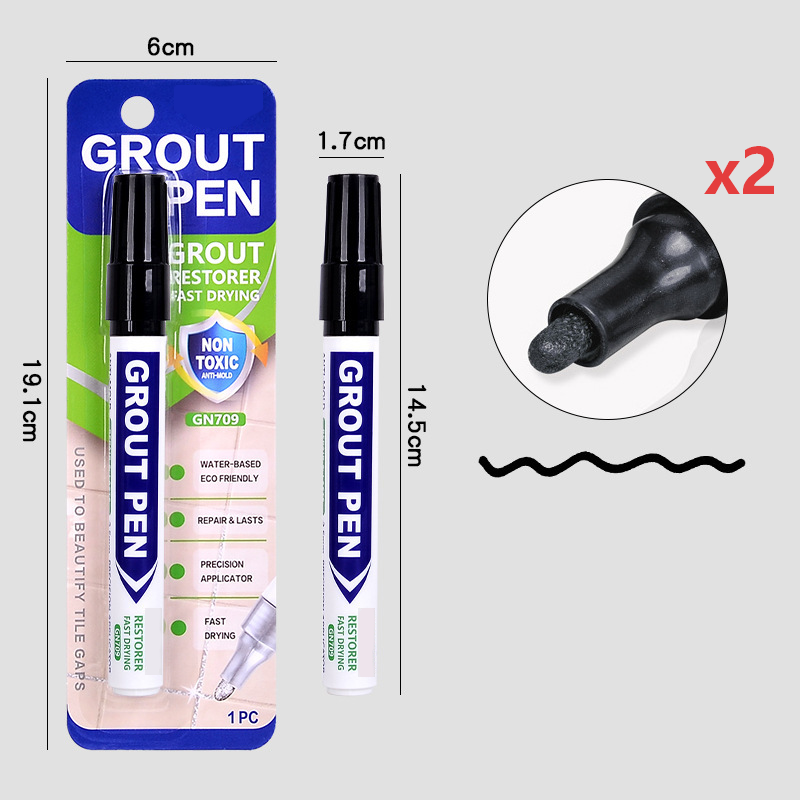 🥳2026 HOT SALE🥳💞50K+ SOLD! 🧱🖊️ 50% OFF! Grout Restorer Pen – instantly covers dirty, black grout lines. Fast-drying, waterproof & precision nib for a clean fresh look! ✨✅