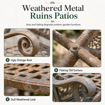 Silver Metal Touch Up Paste with Brush for Outdoor Furniture
