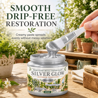 Silver Metal Touch Up Paste with Brush for Outdoor Furniture