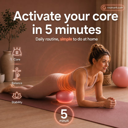 💜9-inch Anti-Burst Pilates Ball with Pump