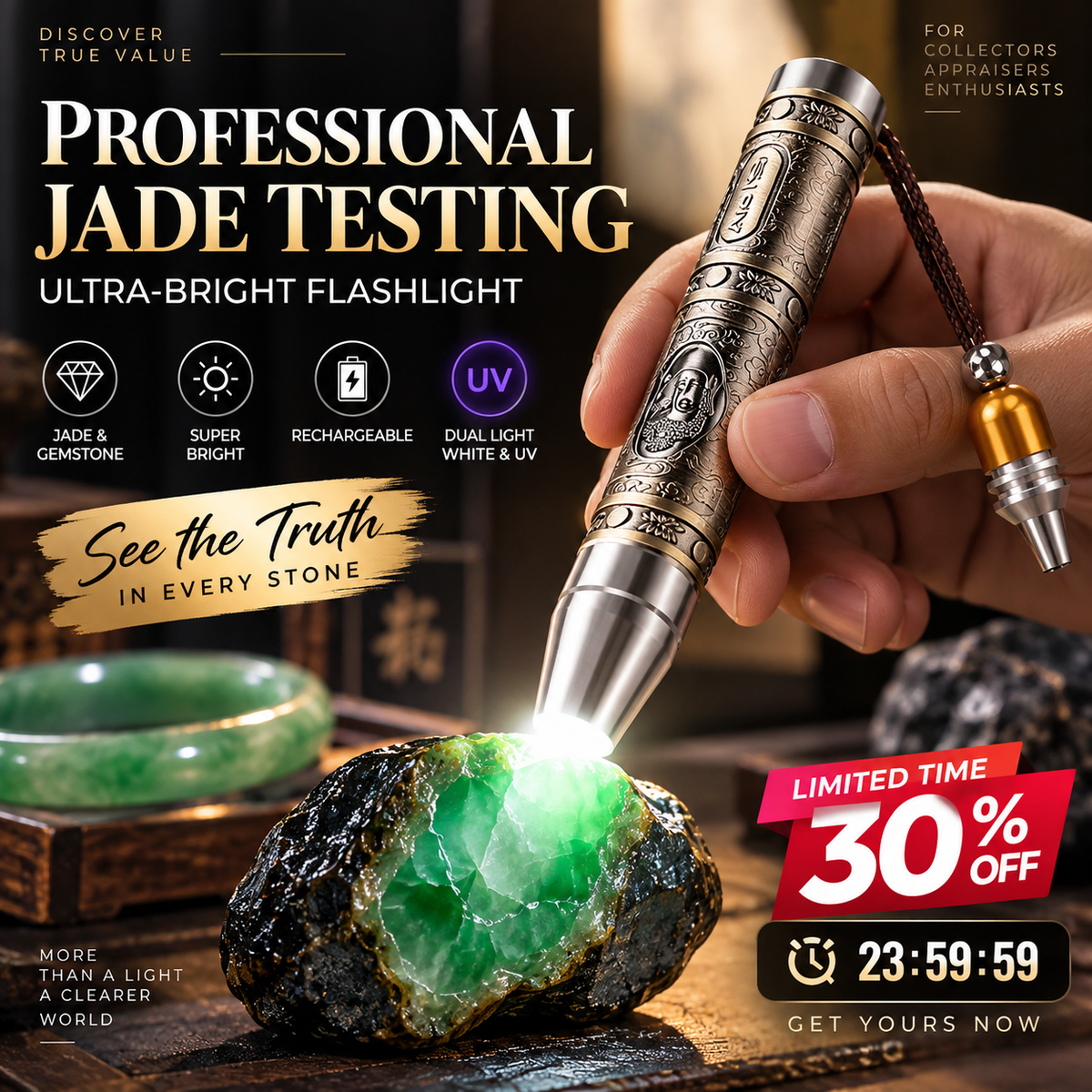 ⏳Limited-time 50% off⏰Multifunctional Gemstone Appraisal Flashlight💎🔦